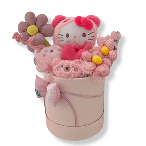 Plush Toy Bouquet Vase Cute Kawaii Birthday Gift Hello Kitty 10*5*5 In 1Pc