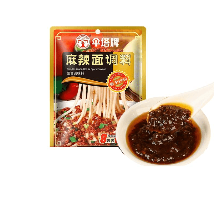 Santa Brand Noodle Sauce Spicy Hot Noodles Seasoning Noodle Noodle Mixed With Soy Sauce, Scallion Oil 240g * 1 bag