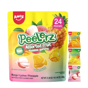  阿麥斯 剝皮水果軟糖24包多樣分享包 608 克