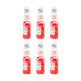 HATAKOSEN 【Value Pack】Ramune Soda - Strawberry Flavor, 6.76fl Oz*6 | Yami