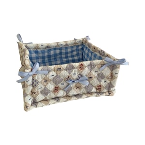 [中国からの直送] HSPM 新作 かわいい 大容量 キルティング 整理整頓 デスクトップ収納バスケット ダイヤモンドベア Lサイズ