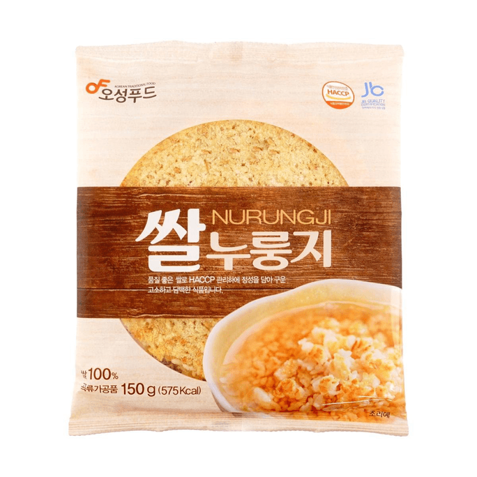 누룽지과자, 흰쌀, 5.29 온스