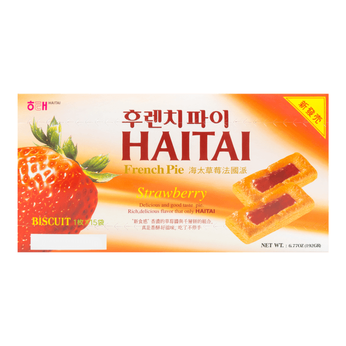 韩国HAITAI海太 草莓法国派 15袋入 192g 包装随机发