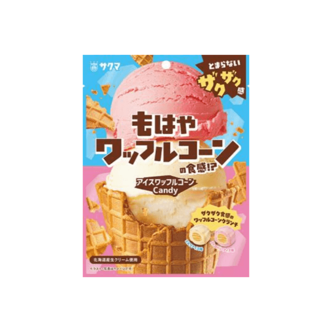 日本 SAKUMA佐久間 佐久間 期間限定 冰淇淋捲筒酥脆夾心糖果 62g
