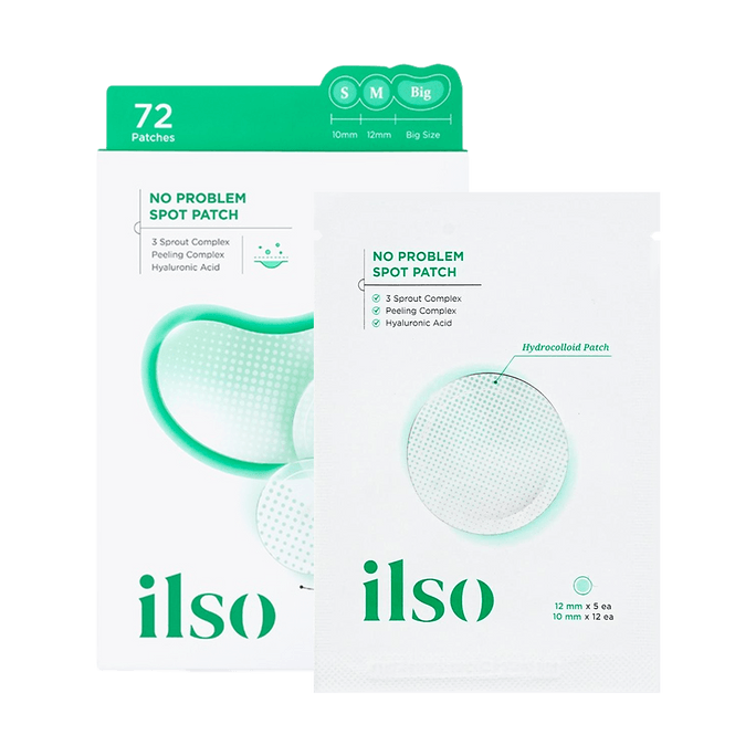 韓國ILSO一蘇 零刺激痘痘貼 3種尺寸 透明隱形 72貼入 鎮靜消炎防護 可妝前用