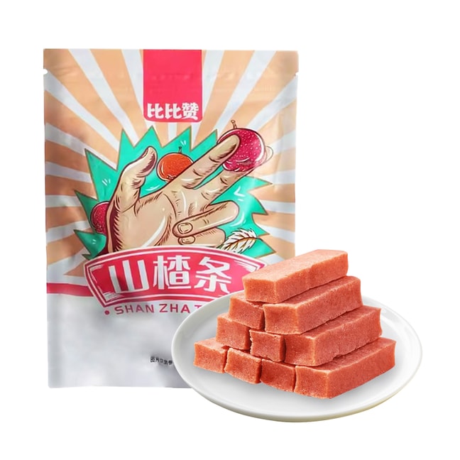 【开胃零食】比比赞 山楂条开胃果丹皮蜜饯酸甜怀旧零食 200g【宝宝辅食】【孕妇可吃】