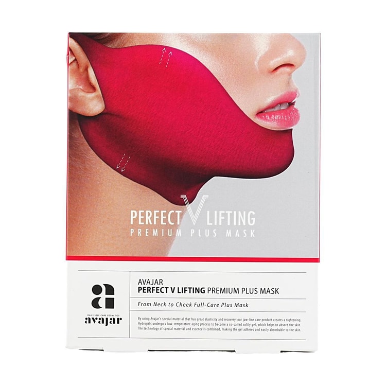 Avajar パーフェクトVリフティングプレミアムプラスマスク 首から頬  