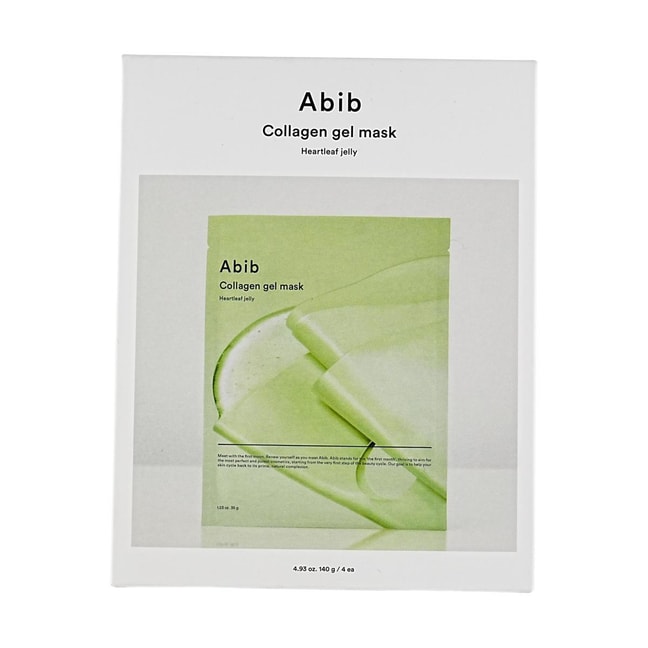 韩国ABIB阿彼芙 鱼腥草镇定胶原蛋白凝胶面膜 4片入 140g 补水锁水保湿 收毛孔控油 修护舒缓 敏感肌