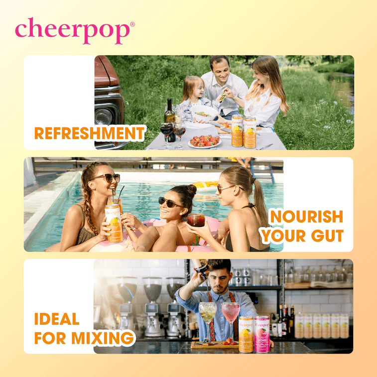Cheerpop Yellow Mango Sparkling Fruit Juice Blend – Prebiotic, Probiotic & Postbiotic Functional Beverage – Real Fruit Juice – Gluten Free – No Caffeine – 11 Fl Oz – Pack Of 6 5