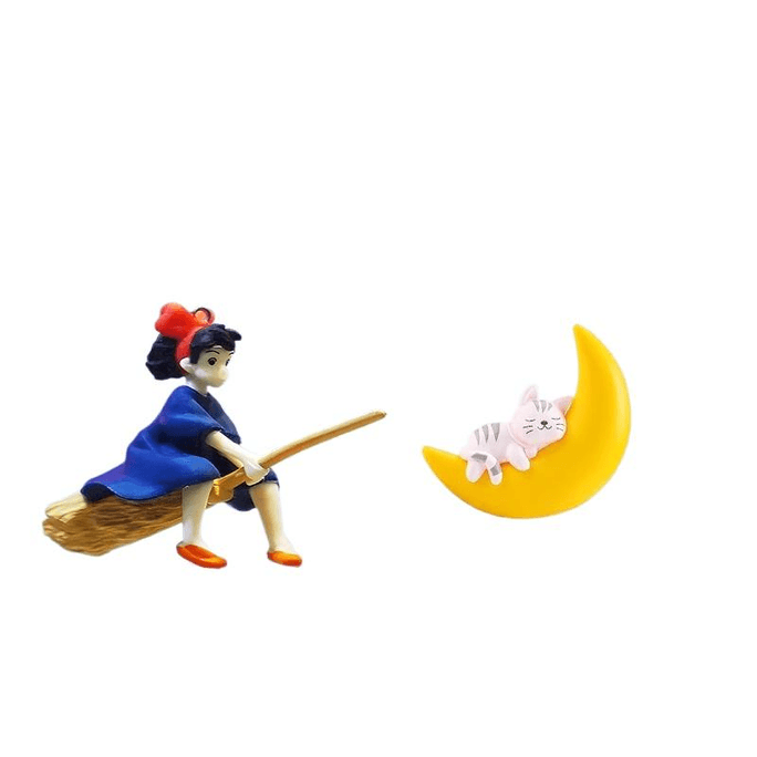 【中國直郵】蒂絲 蒂梵妮爾月亮貓小仙女魚缸造景創意懸浮小魔女擺飾 *1件