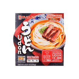 Microwavable Instant Udon Noodle Soup - Beef Flavor 160g