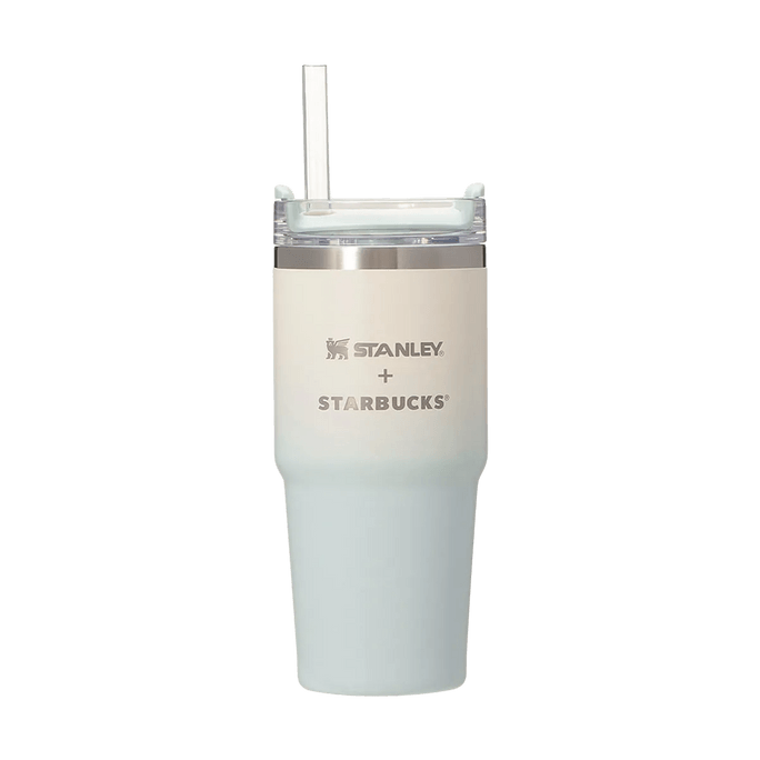 日本STARBUCKS星巴克 3WAY不锈钢渐变随行杯 STANLEY 414ml 绿色