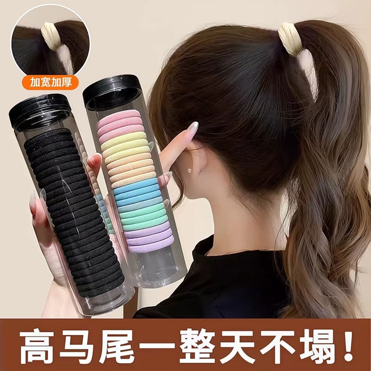 アクアマリン色の高伸縮ヘアゴム。モランディカラー。伸縮性が高く、緩みにくく、耐久性があり、髪を傷めません。どんなシーンにも活躍。スタイリッシュ。20個入り。 3