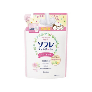 【日本直郵】 日本 巴斯克林 牛奶沐浴液補充裝 600毫升 舒緩櫻花香 順滑融入肌膚令肌膚水潤柔滑