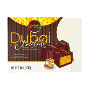 Dubai Style Chocolate Gift Box,Milk Chocolate with Pistachio Butter & Crispy Kadayıf,9.31 oz【Trending on TikTok】