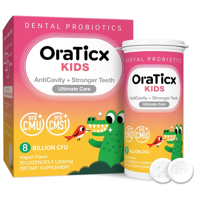 Oraticx Kids Dental Probiotics Yogurt Flavor 30 Lozenges