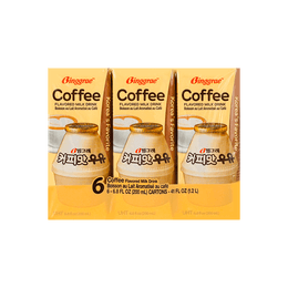 Korean Milky Coffee - Sweet Coffee-Flavored Milk Drink, 6 Packs* 6.8fl oz