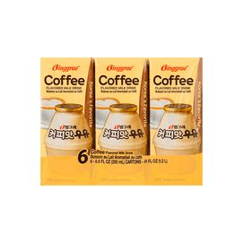 Korean Milky Coffee - Sweet Coffee-Flavored Milk Drink, 6 Packs* 6.8fl oz