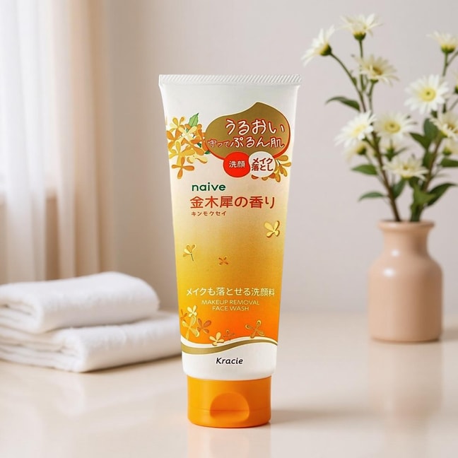 日本KRACIE NAIVE 金桂花香洗面奶 180g