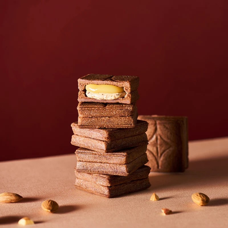 【日本直郵】 日本 press butter sand 超人氣網紅餅乾 巧克力杏仁 奶油夾心餅乾 3枚裝