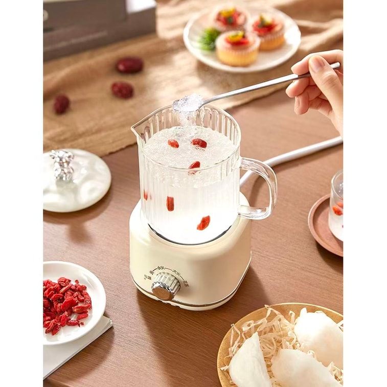 スティッチ ヘルスポット 1000ML [フルーツティー、菊花茶、シロキクラゲスープ、ツバメの巣スープ、離乳食用お粥、レモンティー、アップルウォーター、黒糖水] 高ホウケイ酸ガラス、お茶の淹れ方とヘルスポットのギフトセット、米国規格110V、スタイリッシュな電気ケトル、3段階スピード調整、#CreamyStyle、360Wスロークッキングパワー、ギフトボックスギフトセット 6