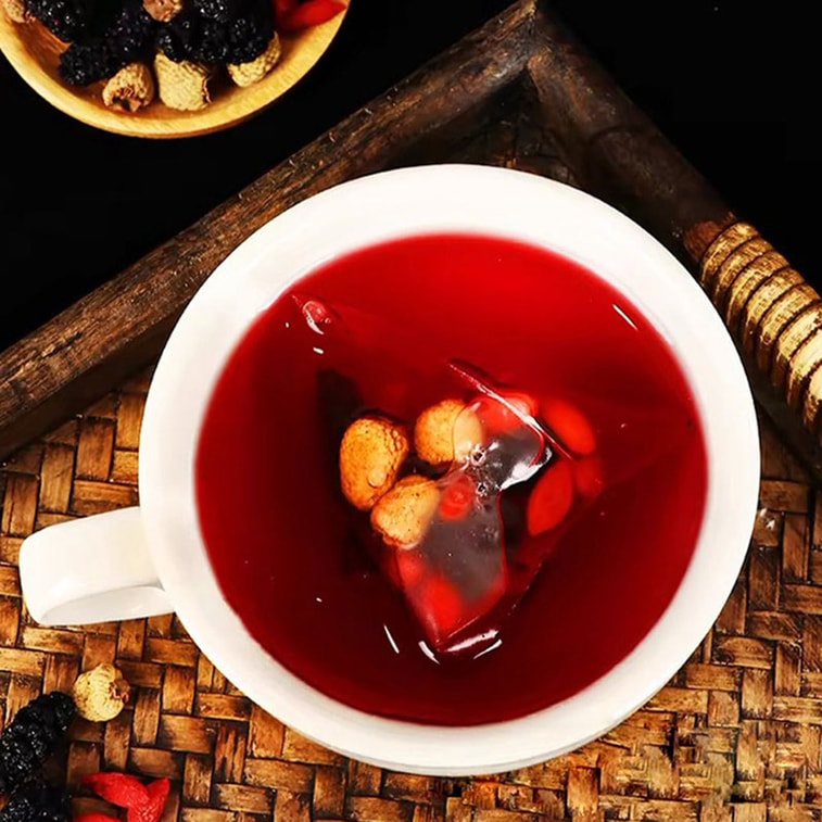 【Livraison directe du Canada】 Thé de fruits au sève de framboise, mûre et goji 100g (5g × 20 sachets) Thé de fruits pur et naturel sans additifs, boisson saine pour le bien-être quotidien, thé de l'après-midi réconfortant 7