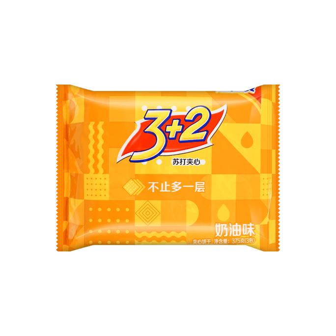 3+2 Sandwiched Saltine Cracker Cream Flavor 375g