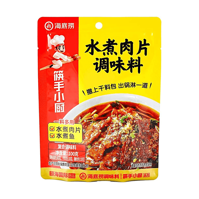 海底捞 筷手小厨 水煮肉片调味料 100g 4