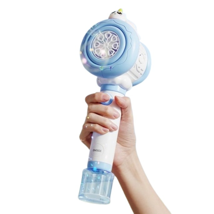 Bubble Machine Children's Handheld Magic Wand Bubble Blowing Toy Fully Automatic Magic Blue 1 Piece