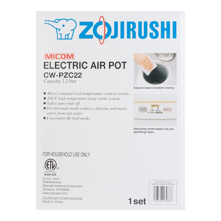 【Low Price Guarantee】Micom Electric Thermal Pot Hot Water Boiler Dispenser 2.2L, CW-PZC22, 120 Volts 7