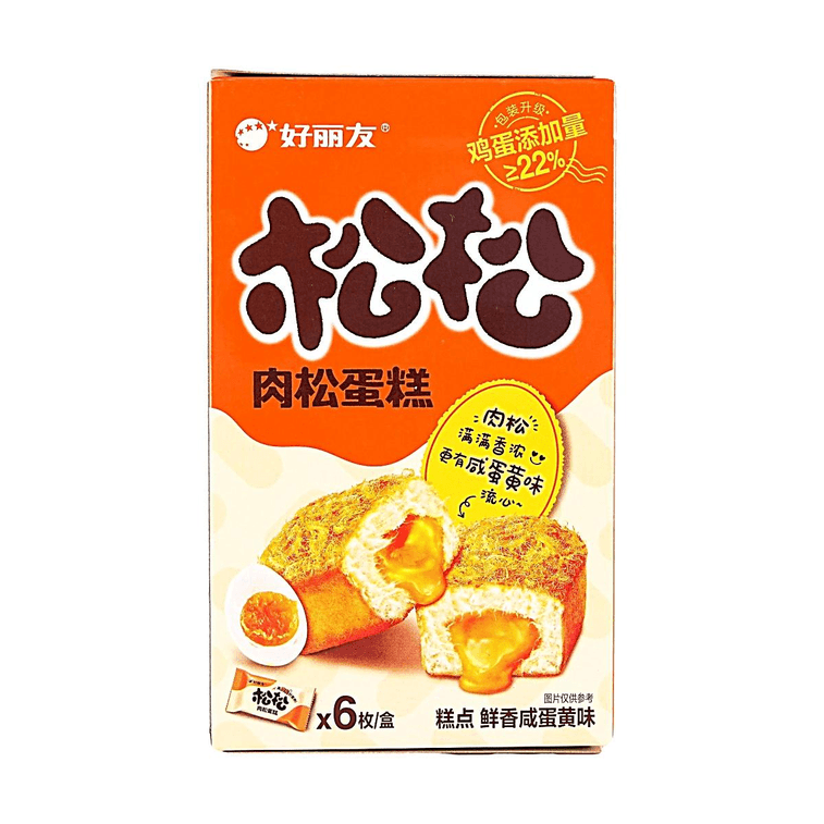 Chicken Floss Cake Savory Salted Egg Yolk Flavor 6pcs 4.23 oz 4