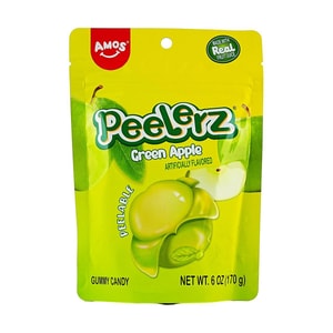 AMOS阿麦斯 剥皮软糖  青苹果味 170g【真实果汁添加】