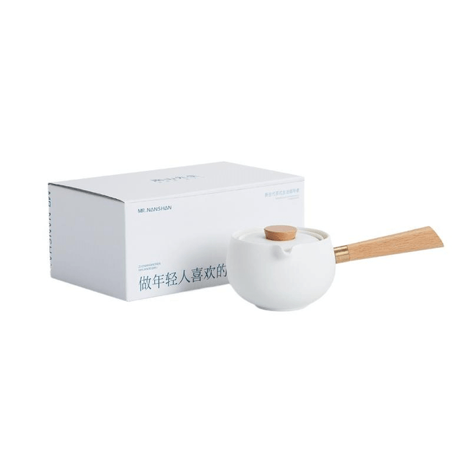 【中国直邮】 南山先生 福泡泡侧把壶单壶 功夫茶具 禅风白 185毫升