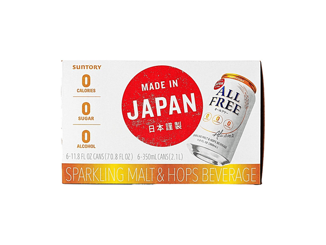 SUNTORY All-Free Sparkling Malt & Hops Beverage,Non-Alcoholic Beer