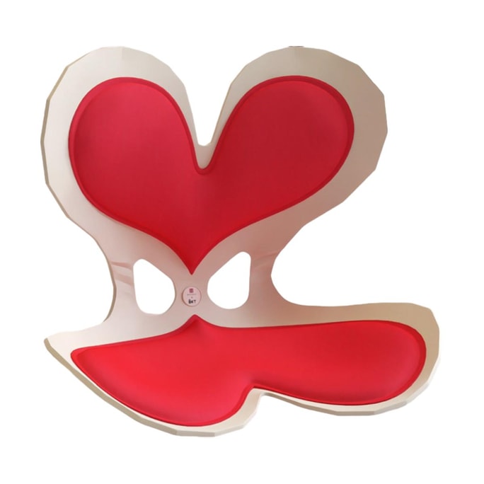 Ergonomic Lumbar Support Chair Heart Shape Red