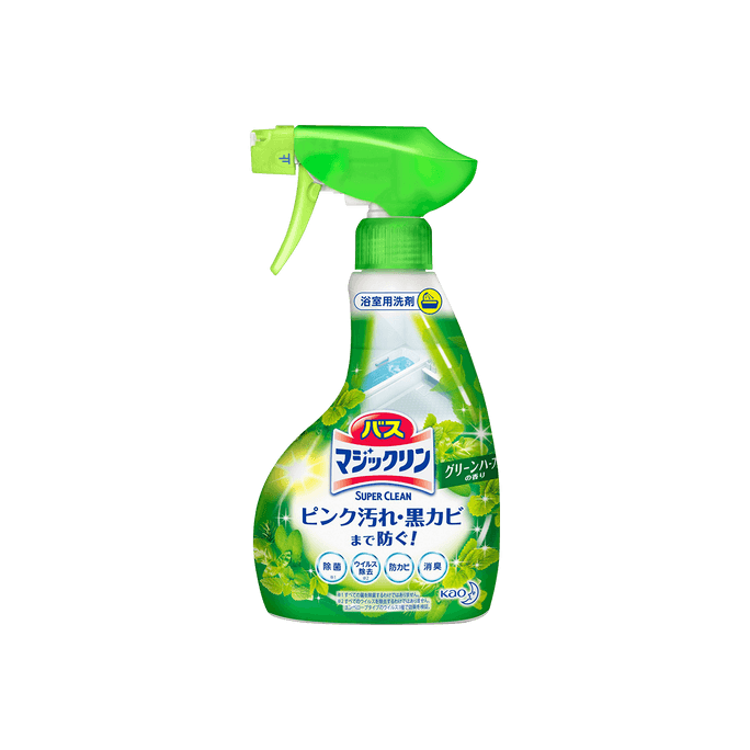 KAO Bath Detergent Super Clean Green Herb Scent 380ml