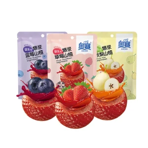 Bursting Lava Hawthorn Ball Filling [Strawberry Flavor] Bursting Hawthorn Snack 105g*1 Bag