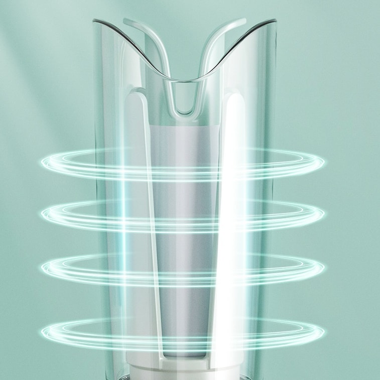 【便捷卷发器】三灯显示全自动旋转卷发棒负离子大卷 渐变绿 1件 6