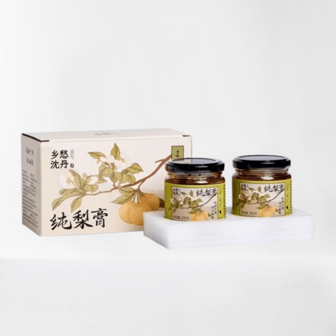 【中國直郵】 鄉愁沈丹 純秋梨膏無添加傳統古法手工熬製200g/瓶*2