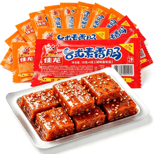 佳龙 台式素香肠 辣条 辣片 豆制品 辣味小吃 12包约264g 混合口味 解馋零食【童年怀旧】