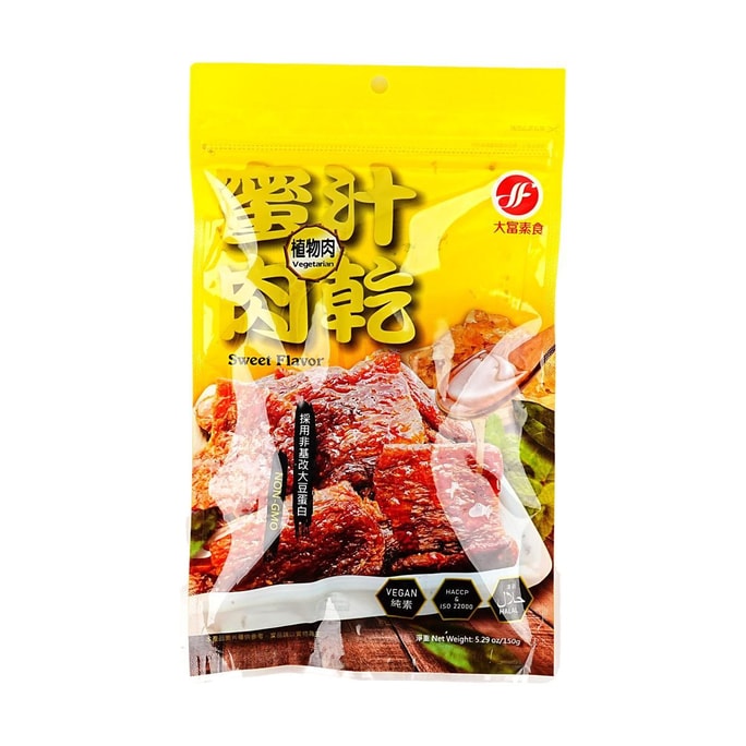 台灣大富素食 蜜汁肉乾 純素食肉乾 150g