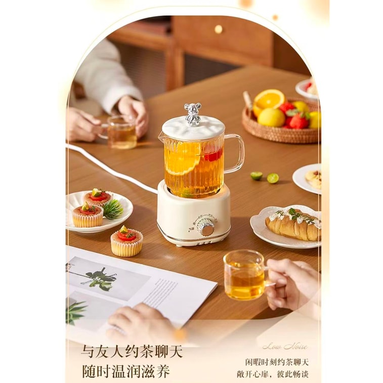 スティッチ ヘルスポット 1000ML [フルーツティー、菊花茶、シロキクラゲスープ、ツバメの巣スープ、離乳食用お粥、レモンティー、アップルウォーター、黒糖水] 高ホウケイ酸ガラス、お茶の淹れ方とヘルスポットのギフトセット、米国規格110V、スタイリッシュな電気ケトル、3段階スピード調整、#CreamyStyle、360Wスロークッキングパワー、ギフトボックスギフトセット 5