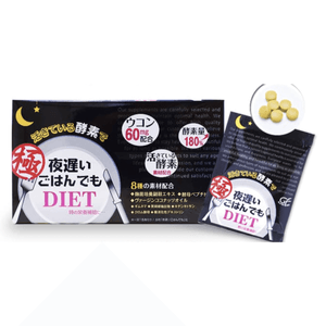 【日本直邮】日本新谷酵素NIGHTDIET极黑金版加强版夜间植物果蔬酵素180粒装30包