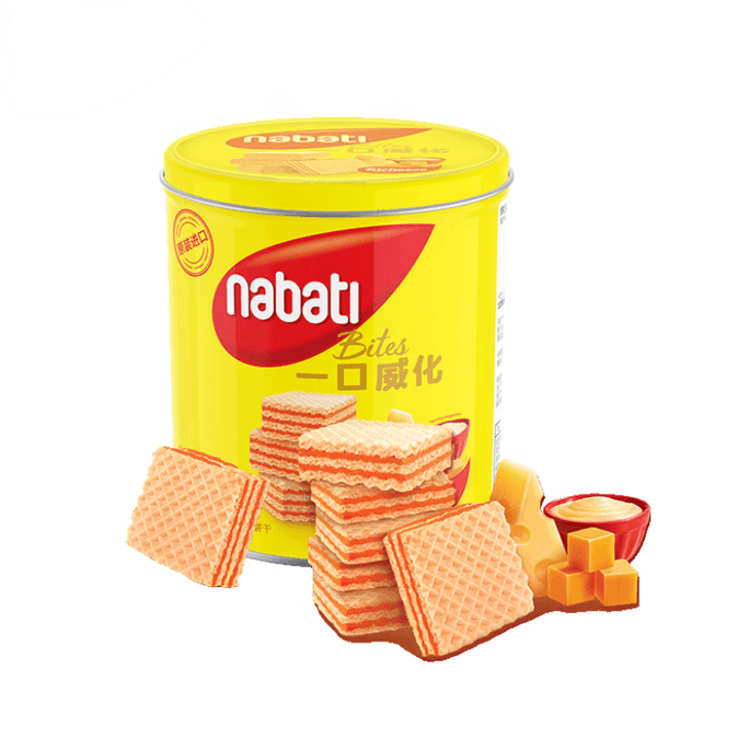 [중국 직배송] 인도네시아산 나바티 치즈 웨이퍼 비스킷 (치즈맛) 300g (포장)