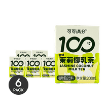 재스민 코코넛 밀크티, 저당, 6.76 fl oz *6【6팩】