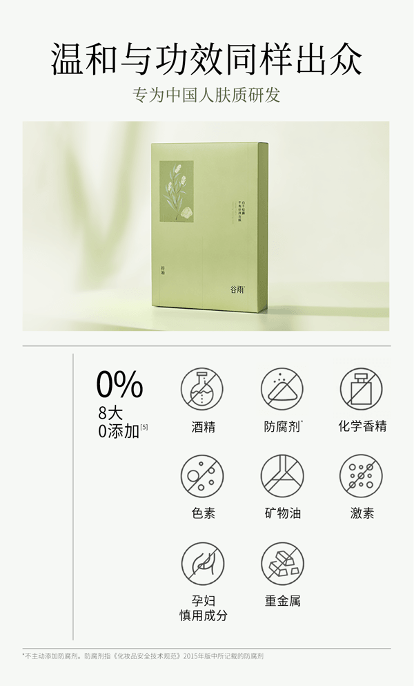  穀雨 [囤貨裝2盒] 白千松露 冰繃帶 貼片面膜【控油平衡】【冰感舒緩】【曬後修護】 舒緩泛紅 補水控油 保濕面膜 28ml*5片 / 一盒