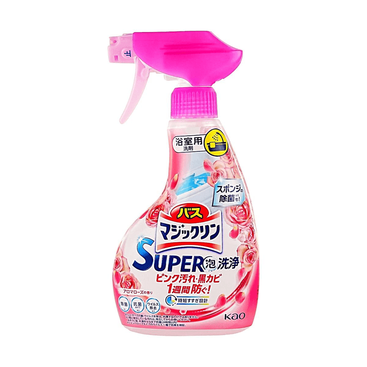 花王 スーパーバスルーム バスタブ用多目的クリーナー 水垢除去泡スプレー ローズの香り 350ml 3