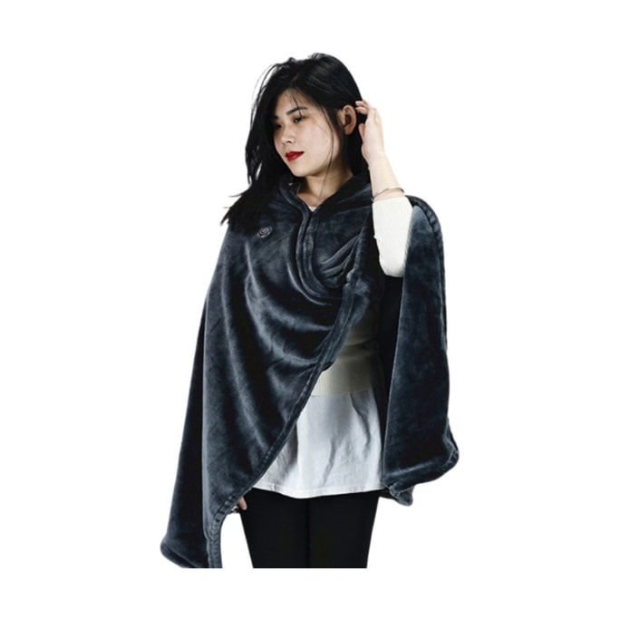Electric Heating Shawl USB Powered Black 1Piece
