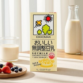 100% Soy Milk Unsweetened, 33.81 fl oz【No Additives】