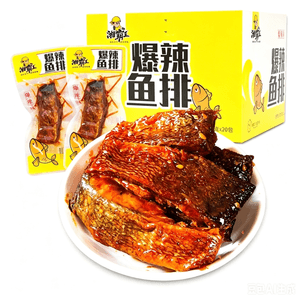 Xiang Ba Wang – Hunan-style Spicy Snacks: Spicy Fish Fillets, 24g Per Pack, 4 packs In Total 【First Release By Yami】